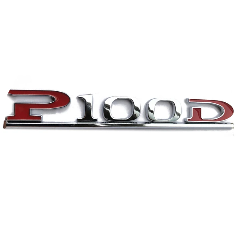 1 шт. ABS серебристый черный P100D P90D 80D 85D буква Автомобильная эмблема логотип задние модифицированные наклейки значок 14 см* 2,2 см для модели S модель X - Цвет: PD100 Underline