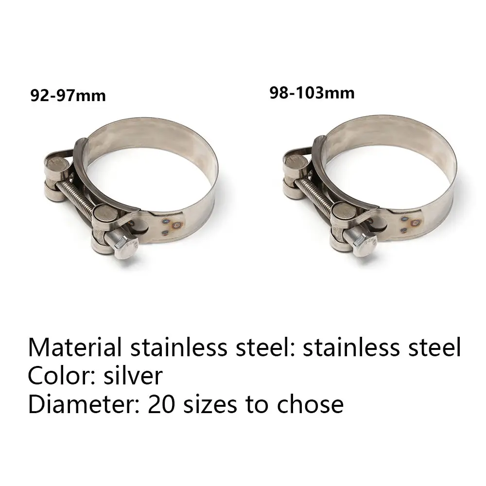 Size : Dia.29 31mm Stainless steel pipe clamps hose clips fuel hose tube clamps worm drive durable anti-oxidation pipe fasteners clamps 20 sizes 