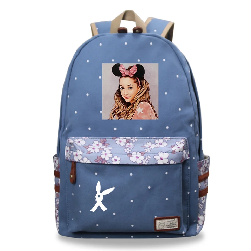 Mochila Feminina Ariana Grande рюкзак для ноутбука женский рюкзак для путешествий цветок волнистая точка школьные сумки для девочек-подростков - Цвет: 10