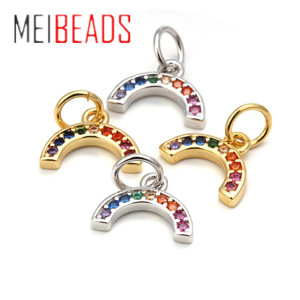 MEIBEADS 8 стилей красочные CZ подвески для женщин креативное ожерелье DIy ювелирных