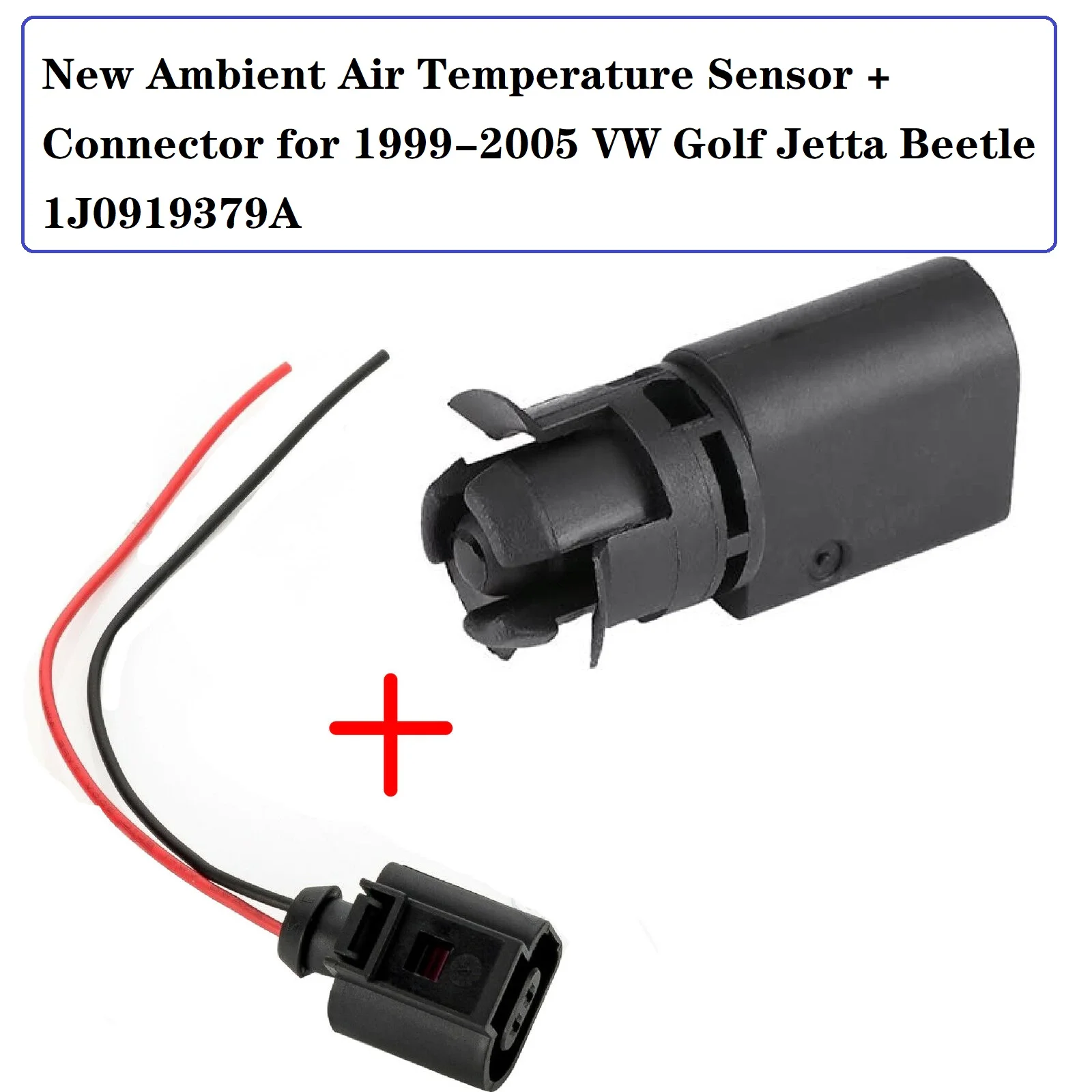 1j0919379 New Ambient Air Temperature Sensor Connector For 19992005 Vw