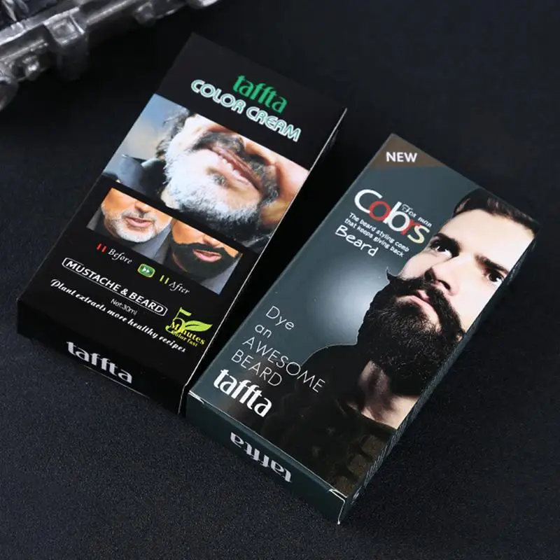 

VIBRANT GLAMOUR 30ml Men Beard Dye Cream Natural Black Hair Beard Tint Cream with 1 Pair of Disposable Gloves