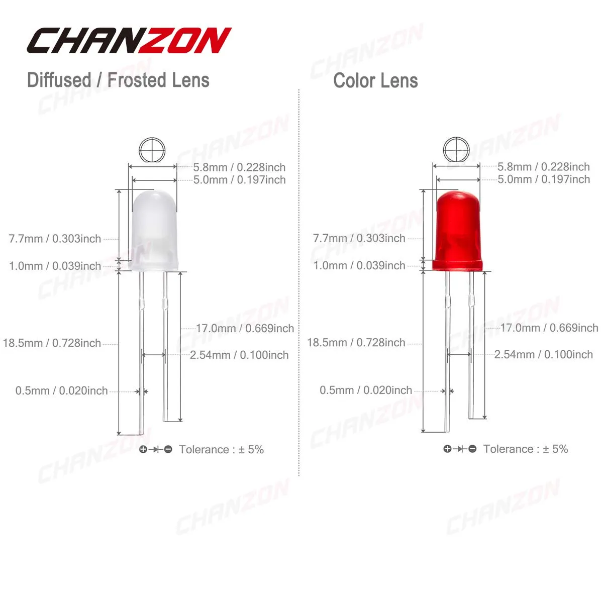 5mm Diffused LED Diode Kit Lamp Light Emitting Diode Bulb Indicator 5 mm White Red Blue Green Orange Yellow 3V DIY Set Assorted