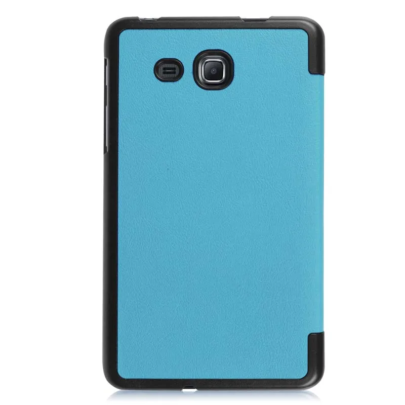 Ультратонкий чехол 3-папка Folio Stand PU кожаный магнитный чехол для Samsung Galaxy Tab A6 SM-T280 SM-T285 7," планшет - Цвет: SKY BLUE
