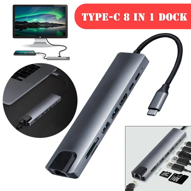 1 Pc Multi-port Hub Adapter Type C To USB-C 4K HDMI-Compatible Adapter USB  3.0 Cable Hub For Computer Monitor TV Projector - AliExpress