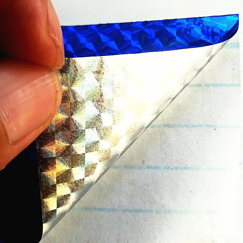KKWEZVA 8pcs Fishing Lure Sticker 10*20cm Holographic Adhesive Film Flash Tape Fly Bait Lure Making Holographic Film Tape