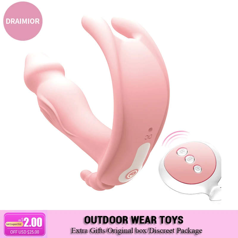 BODYPRO носимых бабочка фаллоимитатор вибратор для Для женщин G Spot Клитор стимулятор Беспроводной пульт