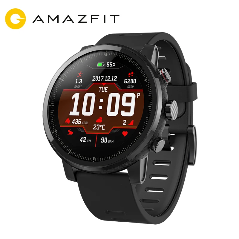 Xiaomi Amazfit Stratos Ritmo 2 Relógio Inteligente com Monitor de Freqüência Cardíaca GPS PPG Leitor de Música Suporta o Firstbeat Xiaomi Amazfit Stratos Ritmo 2 Relógio Inteligente com Monitor de Freqüência Cardíaca GPS PPG Leitor de Música Suporta o Firstbeat