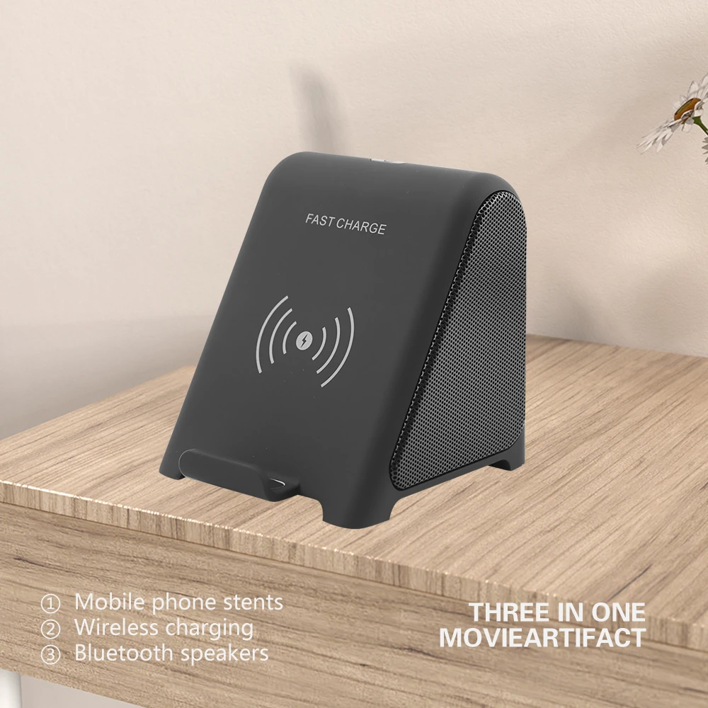 

CHYI Bluetooth 3d Stereo Music Speaker Mini Combo Multifunctional BT LoudSpeaker Support Wireless Charge For Huawei Smartphone