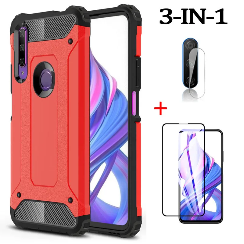 capa 3 в 1 защитный чехол для honor 9 х huawei 9x premium противоударный силиконовый чехлыдля