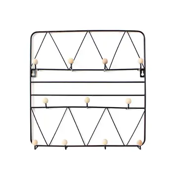 

Nordic Wrought Iron Wall-Mounted Rack Porch Coat Key Wall Decoration Storage Shelf Hanger #CW