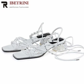 

RIBETRINI Fashion Women Gladiator Shoes Women Open Toe Thin Belt Ankle Strap Gladiator Sandals Fashion Casual Sandals