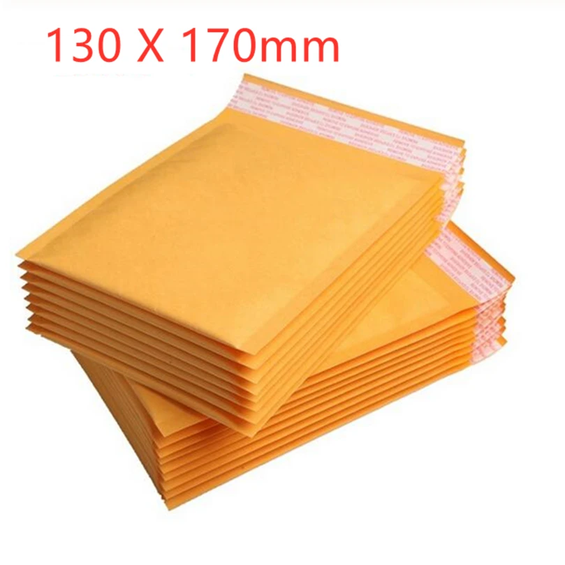 130X170mm de papel Kraft bolsas de sobres de burbujas sobres de correos acolchados de envío sobre con burbuja bolsa de correo
