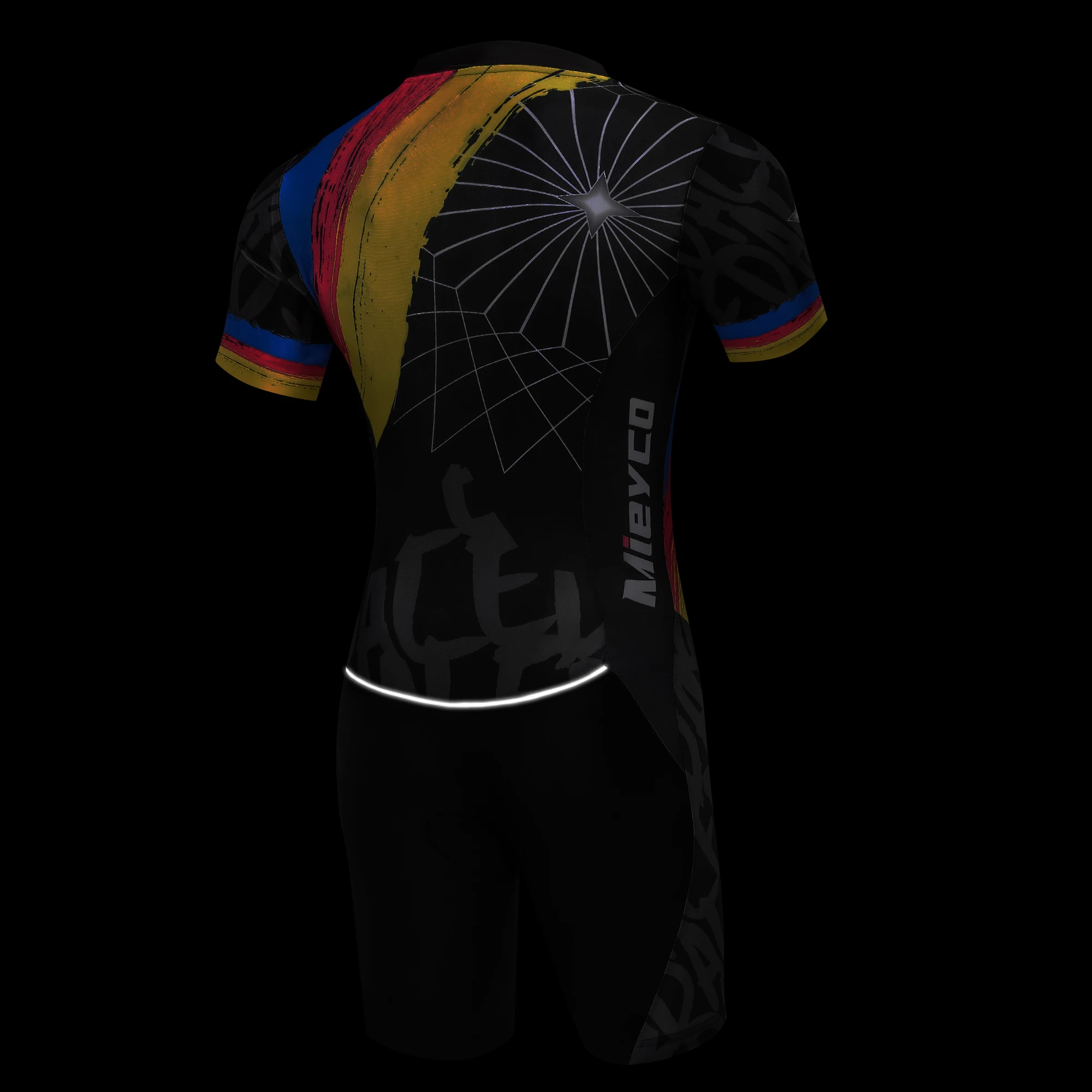 Tuta Da Triathlon Uomo A Maniche Corte VOXCAUTQ – Body In Lycra Con Fondello Gel Per Nuoto, Ciclismo E Corsa, 3 Tasche Posteriori