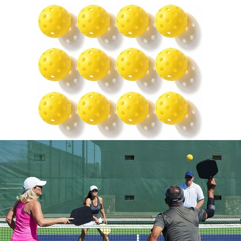 

Outdoor Pickleball Balls 40 Holes for Pickleball Sport Hollow Balls Pickleballs USAPA Standard Training Picklball