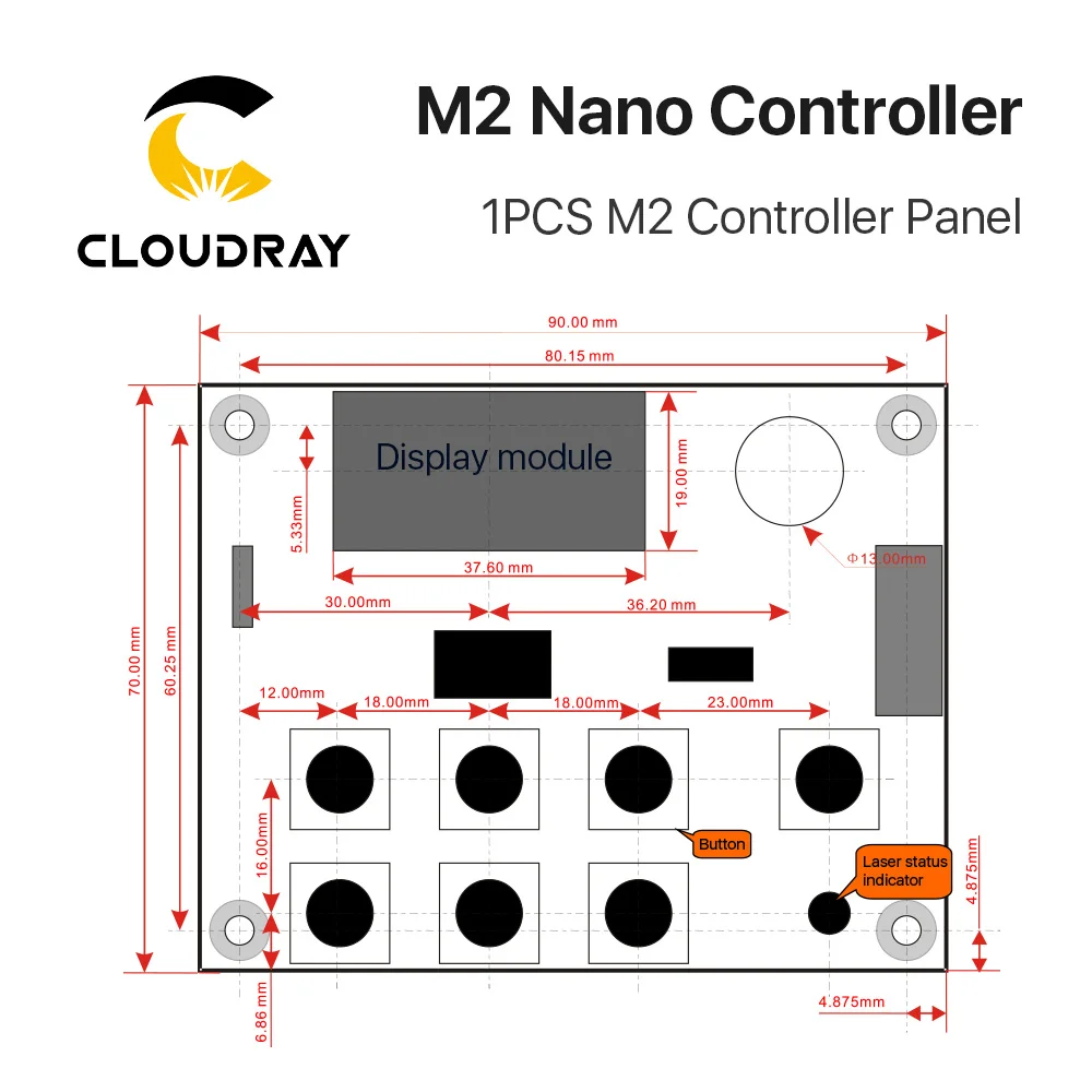 Cloudray LIHUIYU M2 Nano лазерный контроллер материнская плата + панель управления ключ B
