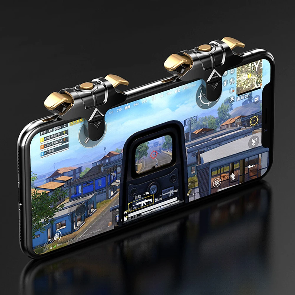 1 пара металлический триггер геймпад для PUBG мобильные игровые контроллеры iPhone
