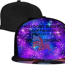 Мужские и женские бейсболки с флагом США, регулируемые бейсболки в стиле хип-хоп с плоским носком