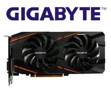 GIGABYTE RX 570 4 Гб видеокарты игровая карта GPU Radeon RX570 Gaming 4G видеокарты для экрана AMD карта HDMI PCI-E X16 RX570 б/у