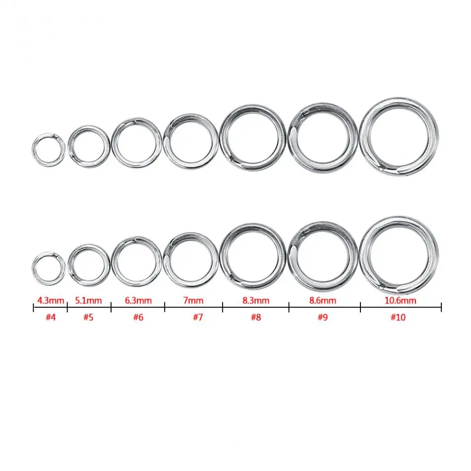 50/100pcs Stainless Steel Fishing Split Ring For Blank Lures Bait 3-8.46mm  Double Circle Loop Connector Carp Fishing Accessories - AliExpress