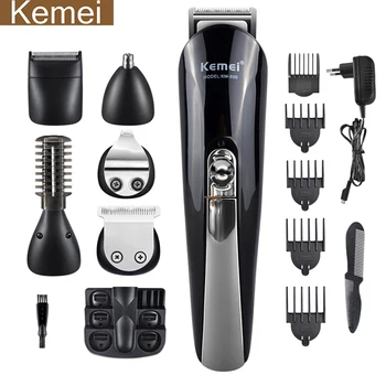 

Kemei hair clipper hair trimmer men's beard razor multi-function 6 in 1 electric hair clipper rechargeable nose hair device 5