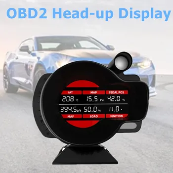 

OBD Guage DO916 Head Up Display Car Digital Dash Boost Water Temp Voltage Speed Gauge Odometer Tachometer MAP Diagnostic Tool