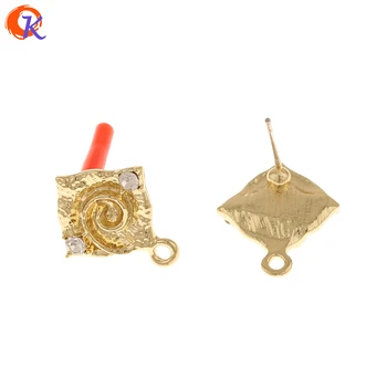 

Cordial Design 100Pcs 14*17MM Jewelry Accessories/Hand Made/Rhinestone Earrings Stud/Square Shape/Earring Findings/DIY Making