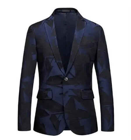 Men's Fashion Boutique High-end Brand Party Casual Blazer Coat / Mens Floral Slim Business Suit Jacket Big Size M-5XL EM203