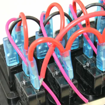 

6 Gang Rocker Switch Panel Red LED Waterproof Car Boat Marine Circuit Breakers Brand New And High Quality
