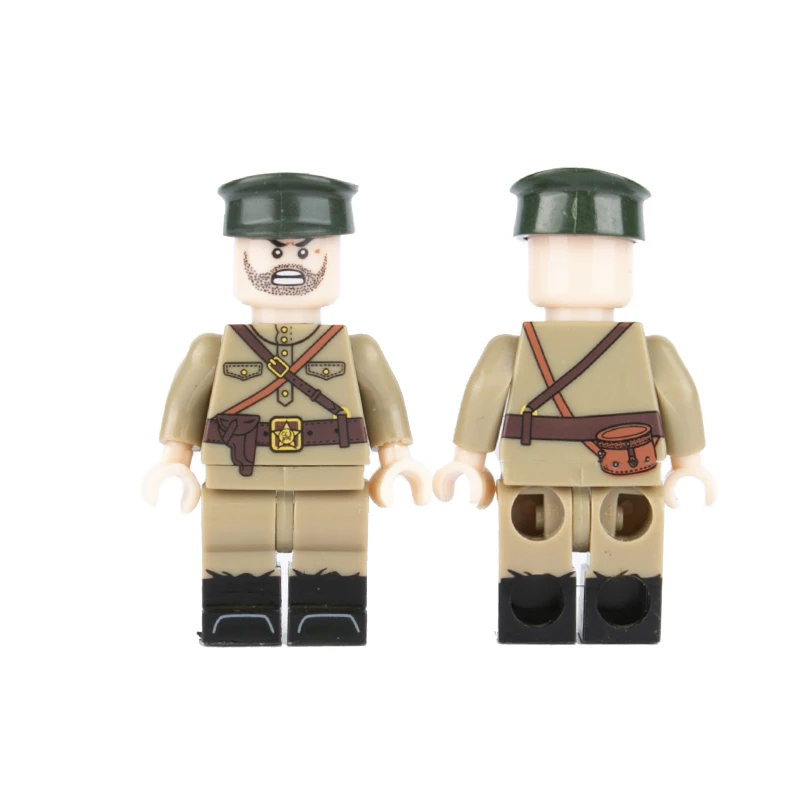 WW2 военная армия советские солдаты фигурки оружие строительные блоки Вторая мировая война Россия шлем части Аксессуары Кирпичи игрушки для детей