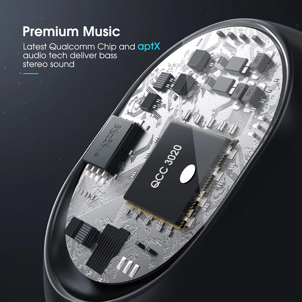 Mpow T5 TWS Bluetooth 5.0 Наушники 3D Стерео Беспроводные наушники Handsfree Мини AptX IPX7