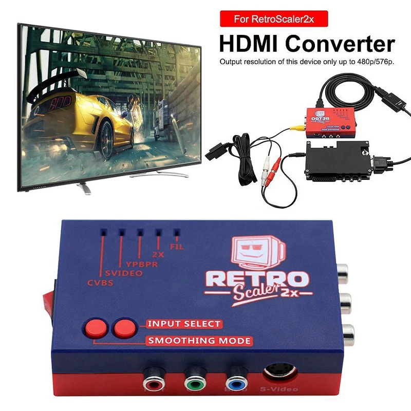 RetroScaler2X A/V to HDMI Converter and Line