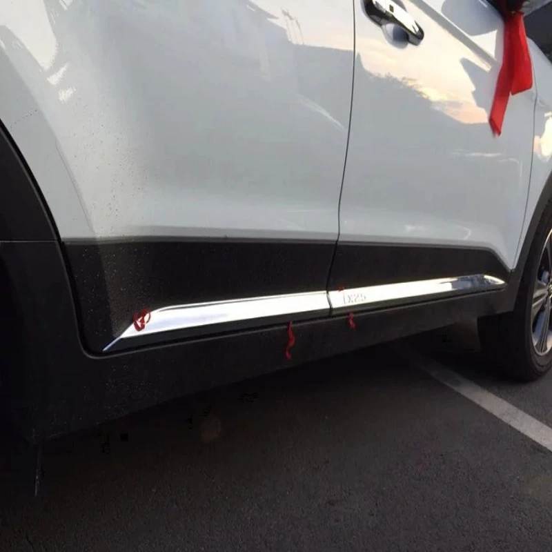 For Hyundai Creta IX25 2015 2016 2017 2018 Car Door Body Side Molding Trim  Cover Protector Strip Scuff Guard Car Accessory