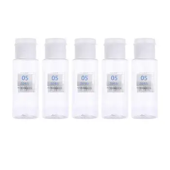 

5pcs Travel PET Bottles Empty Endurable Small Bottles Kit With Leak-Proof Design Lids For Journey Home Sterilizing Bottle