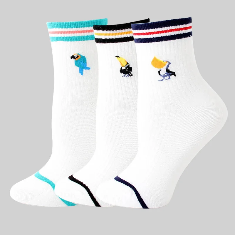 Для женщин хлопковые носки Harajuku белые носки Женская стильная футболка с изображением персонажей видеоигр унисекс уличной моды осень-зима принт Sox# F