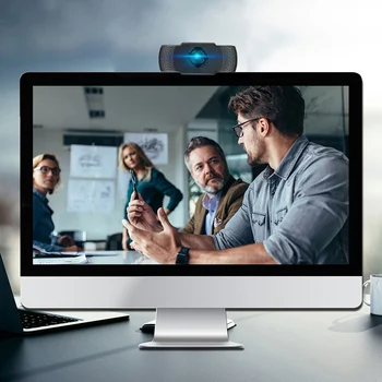

1080P Full HD Web Camera 360 Rotating USB Webcam with Built-in Microphone