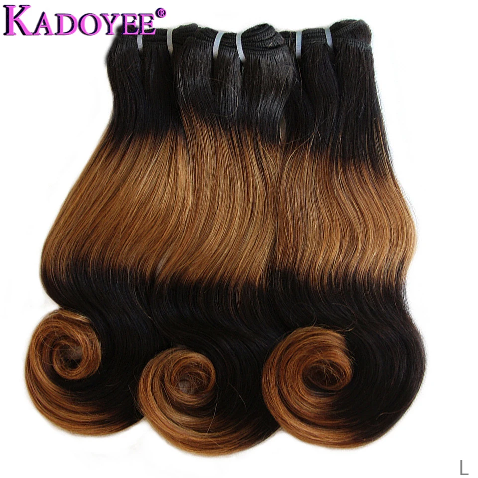 

Funmi Hair 4 Tone Body Wave Hair Weaving Ombre Human Hair Bundles Brazilian Hair Weave 3 Bundles Deal Remy Hair 10-26" For Women