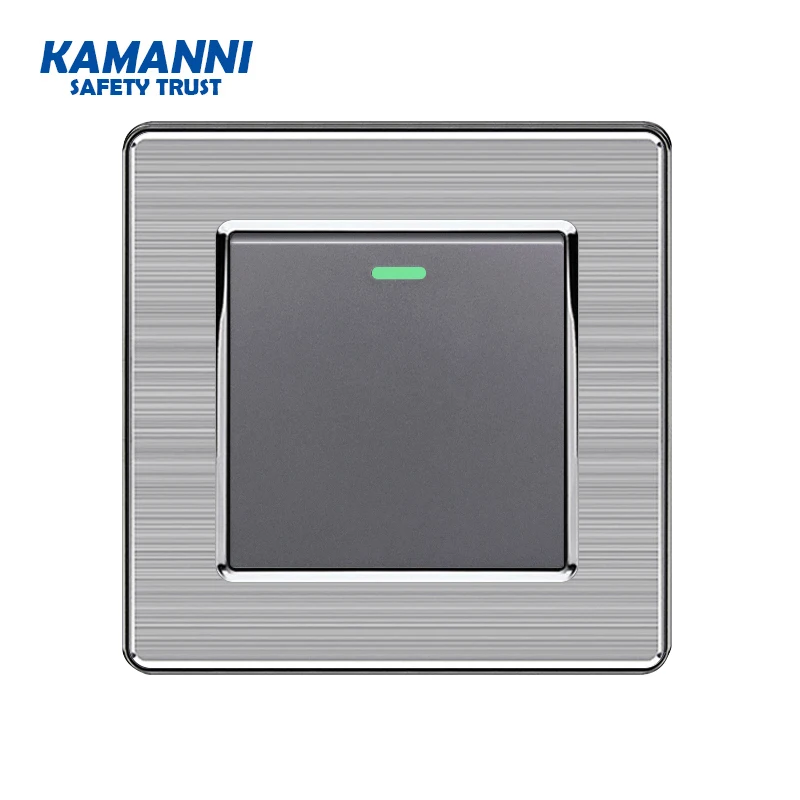 Wall Light Switch Panel With Indicator Light Of 1 2 3 4 Gang 1 Way