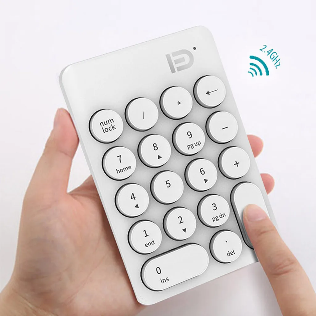 Gaming Keyboard USB 2,4 ГГц 18-ключ финансовых Бухгалтерия цифровая клавиатура ввода данных в Excel настольных ПК планшетный ПК Keyboard-L1203