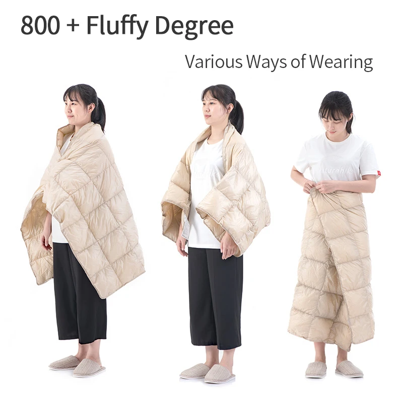 Naturehike зимнее уличное сверхлегкое портативное Походное одеяло для путешествий, теплое одеяло из гусиного пуха, многофункциональное плотное тепловое одеяло, шаль