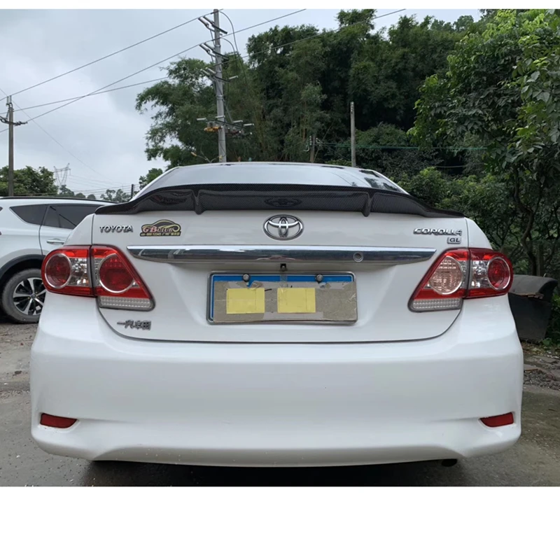 Применение для Защитные чехлы для сидений, сшитые специально для Toyota corolla спойлер 2006 07 08 09 От 10 до 13 лет из углеродного волокна/frp зад спойлер глян губ R Стиль