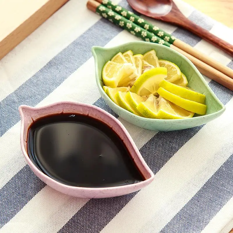 

Wheat Multipurpose Seasoning Bowl Leaf Heart Shape Seasoning Bowl Small Plates For Appetizers Snack Dish Sauce Kitchen Dishes