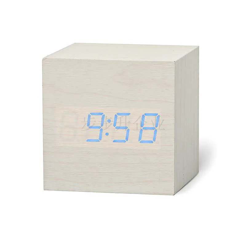 Desk Clock C Деревянный цифровой будильник термометр ЖК фоновая подсветка и календарь измеритель температуры часы стол Повтор таймер Детские Настольные часы QLA046 - Цвет: Desk Clock C