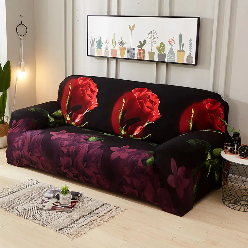 Эластичный спандекс диван крышка плотно Обёрточная бумага все включено диван Чехлы для Гостиная секционная крышка Любовь Сиденье Патио Мебель - Цвет: Color 2