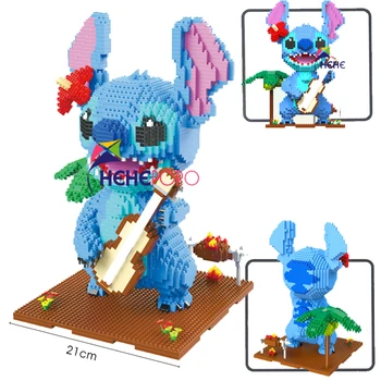 

2882pcs+ 1044 Brainlink Toys Magic Block Cute Wink Guitar Stitch Diamond Mini Block Cartoon Model Building Assemble Toy