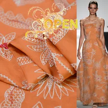 19 Новинка 113 см ширина 26 Momme шелк Бренд вышитые Dupion ткань для женщин платье Colth Diy шитье Распродажа