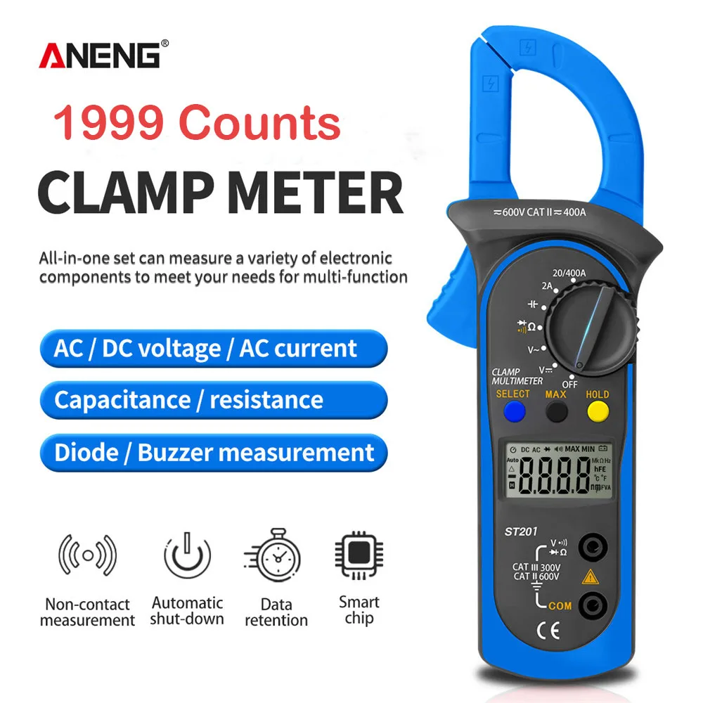 ANENG ST201 мультиметр цифровой токовые клещи clamp meter струбцина столярная тестер tester