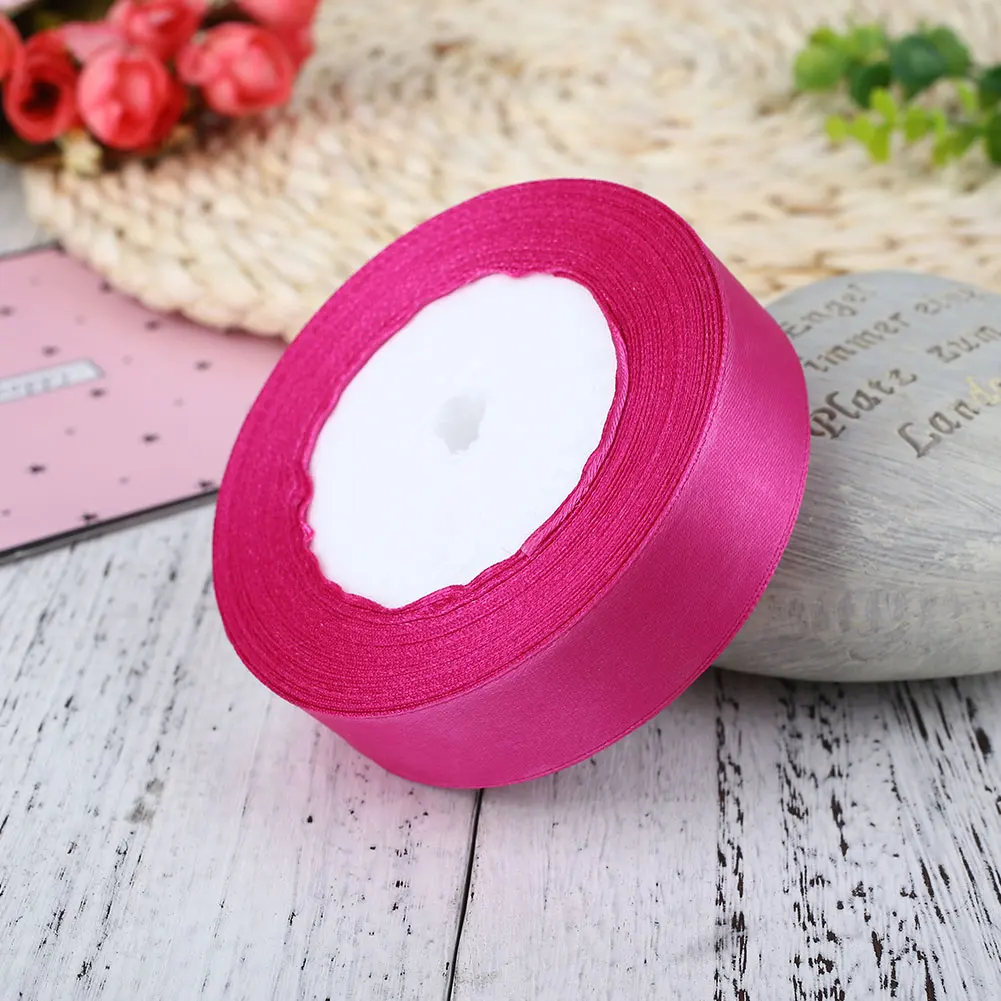 rose red 22 м рулон ткани полоски драпировки DIY Свадебная вечеринка стол стул бант Декор Ремесло - Цвет: rose red