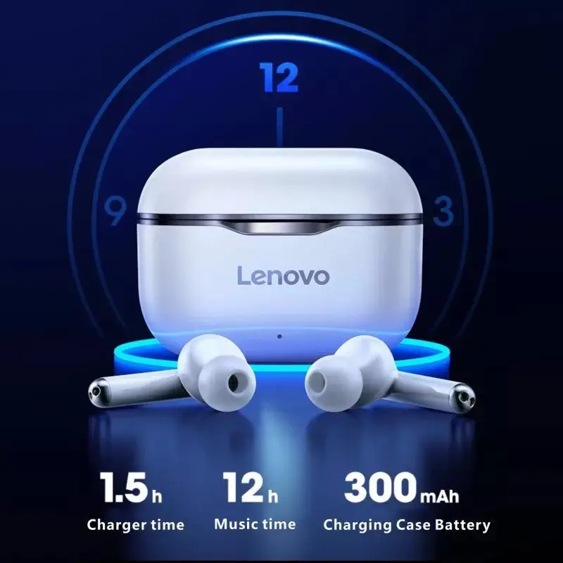 Новинка беспроводная гарнитура Lenovo LP1 Bluetooth 5 0 двойная стерео с шумоподавлением