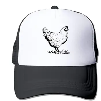 

HHNYL Black and White Chicken Mesh Snapback Trucker Hats Baseball Cap